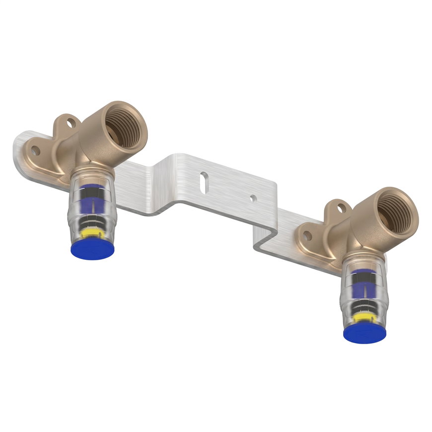 Ke kelit Kelox Protec Clix muurplaatbeugel, messing, pa, steek x binnendraad, 16 mm x &frac12;", 150 mm 