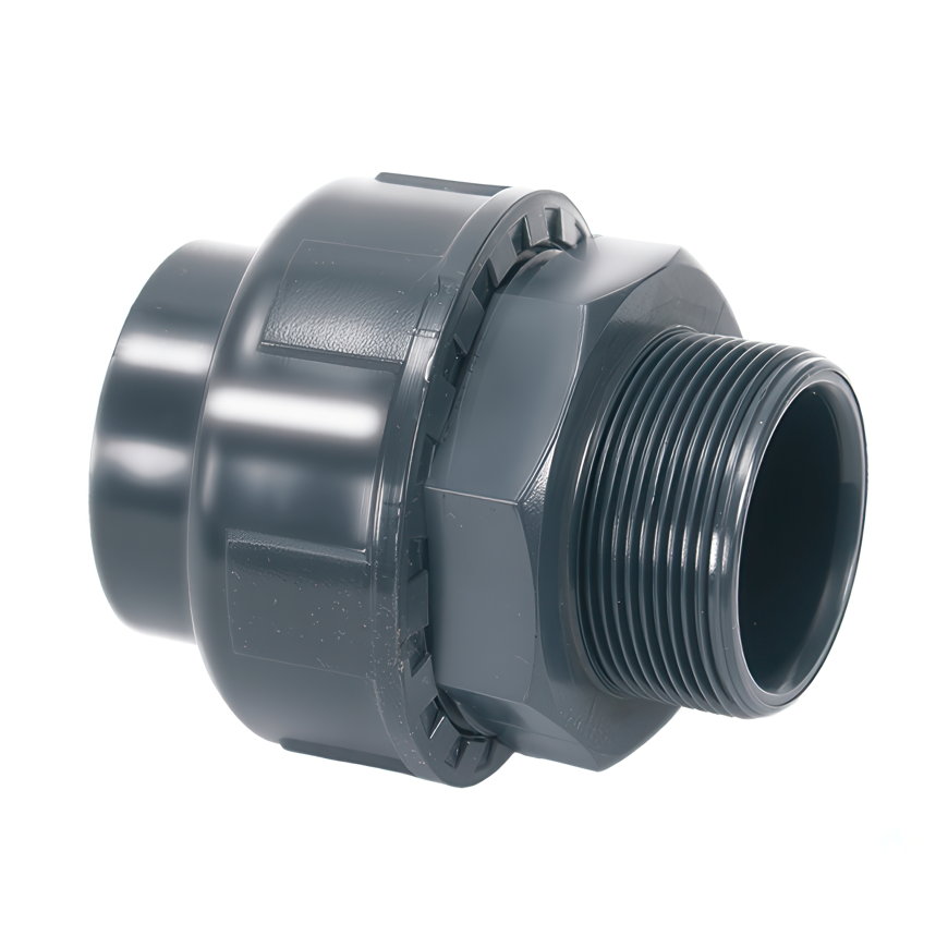 Comer 3-delige koppeling, pvc-u, inwendig lijm x buitendraad, 20 mm x ½"