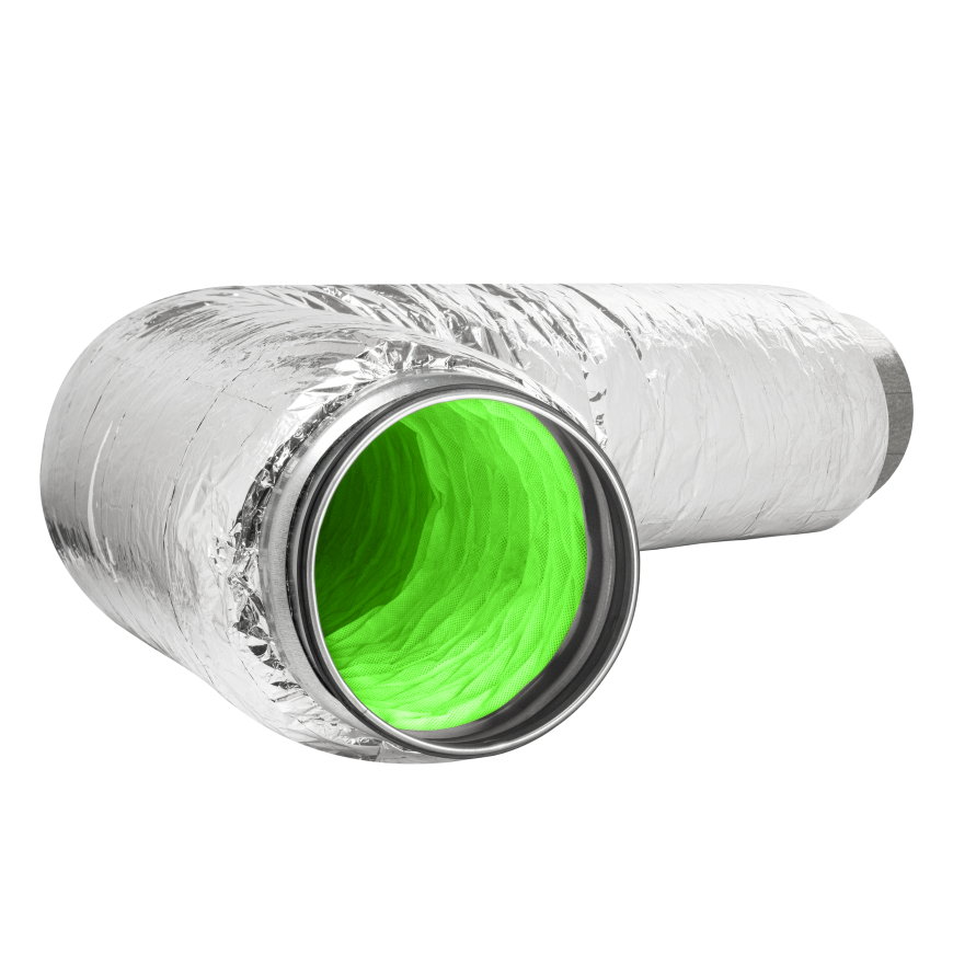 DEC geluiddemper, type Connectdec Greendec Non-woven, aluminium/polyester/pp, 125 mm, l = 500 mm 