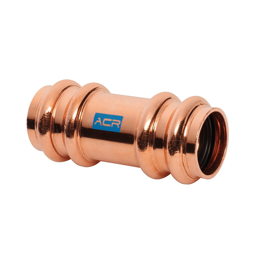 Sanha ACR Copper Press koppeling, koper, 2x pers, &frac14;", zak &agrave; 5 stuks 