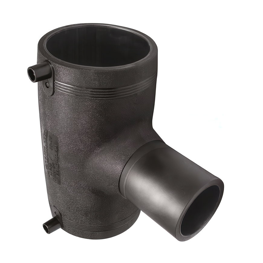 Unidelta Deltafuse elektrolas verloop T-stuk 90&deg;, pe 100, 2x inw/1x uitw las, SDR17, 16bar, 90x63mm 