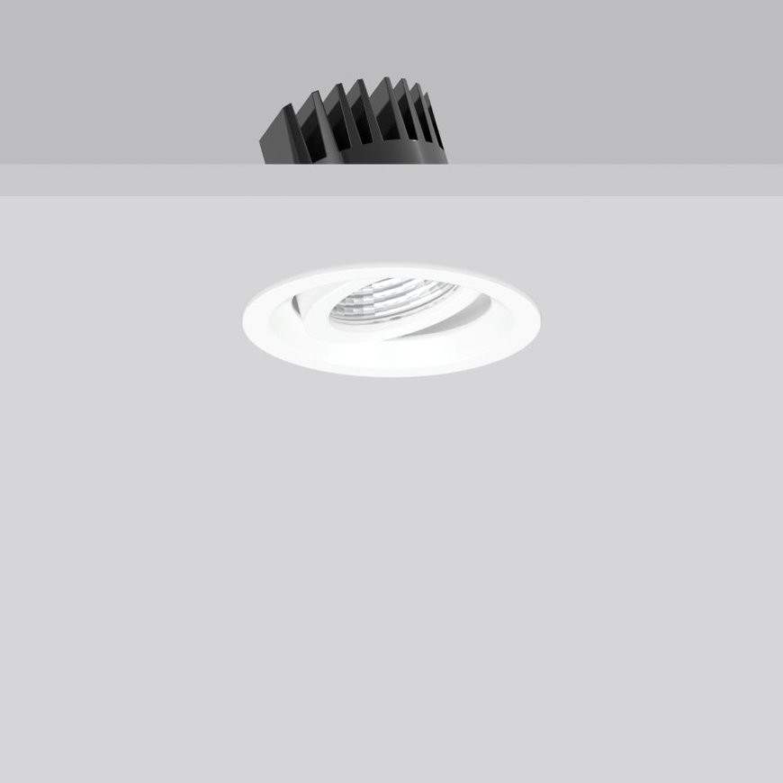 RZB led inbouwspot, LEVIDO SWING, 7,5 - 12 W, 3000 K, wit, fase dimbaar 
