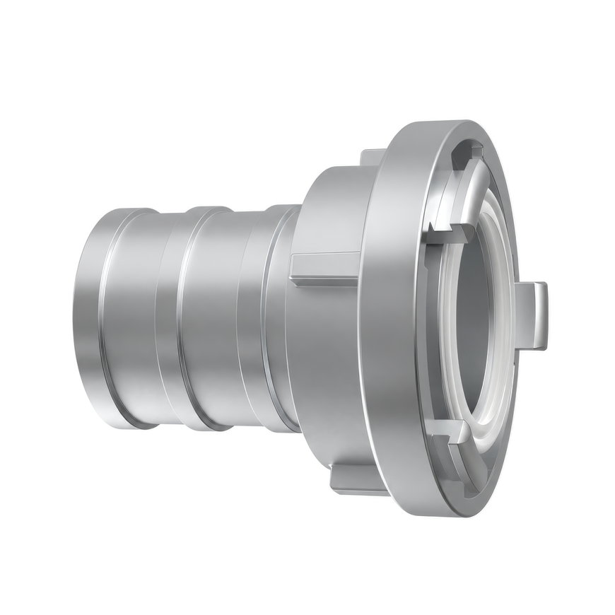 Storz koppeling met slangtule, aluminium, 3 nokken, 160 x 150 mm 
