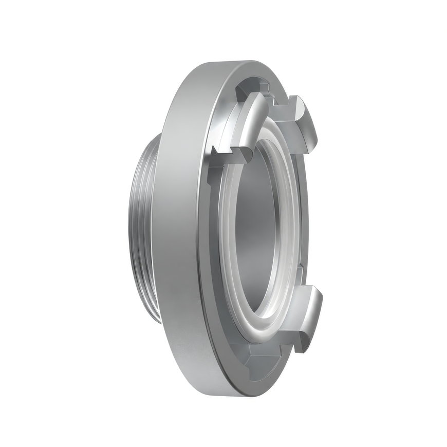 Storz koppeling met buitendraad, aluminium, 3 nokken, 160 mm x 6"