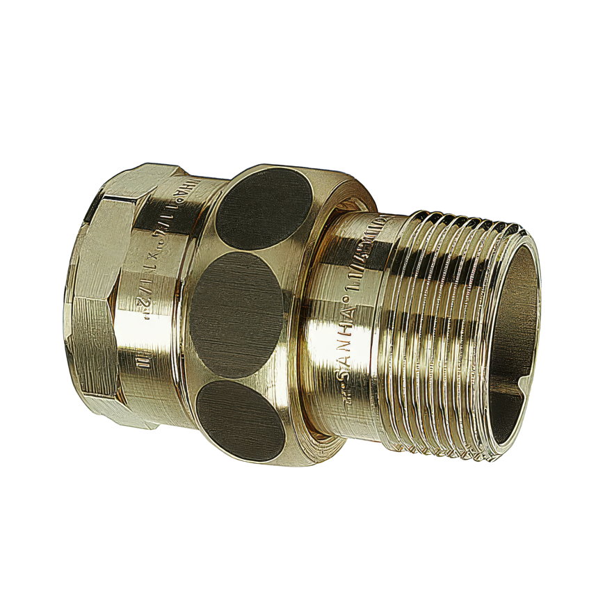 Sanha Purafit 3-delige koppeling, brons, binnendraad x buitendraad, vlakdichtend, ½"