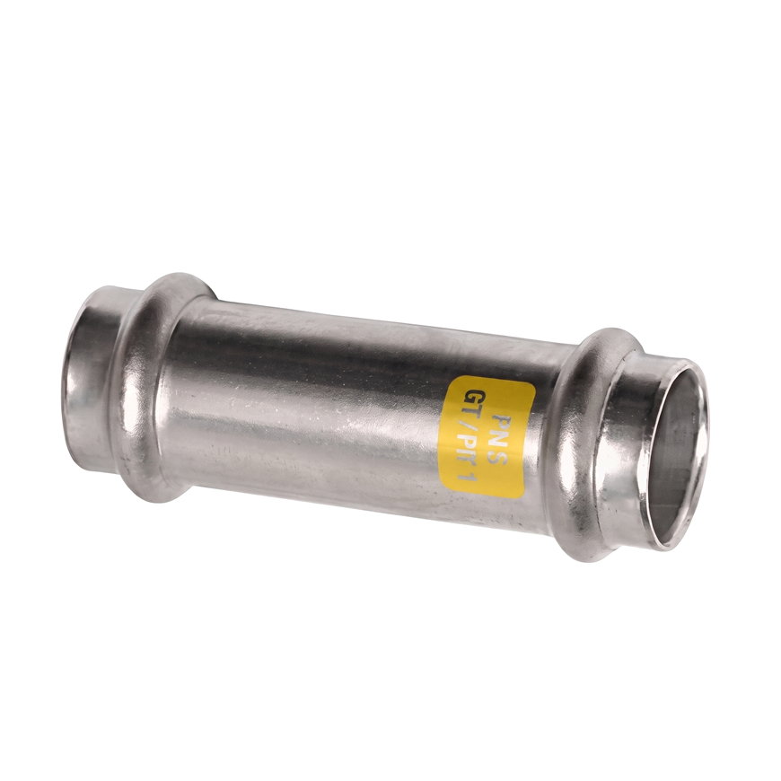 Sanha NiroSan Gas overschuifkoppeling, rvs 316L, 2x pers, 22 mm