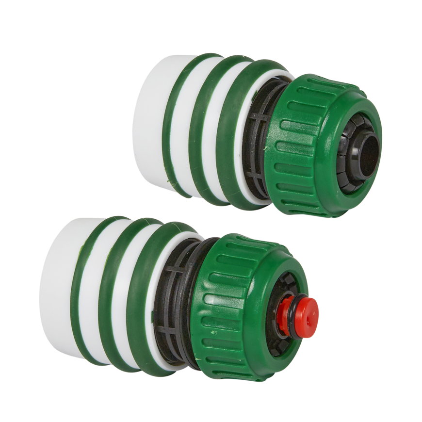 SummerRain slangstukken set, met en zonder waterstop, ¾"