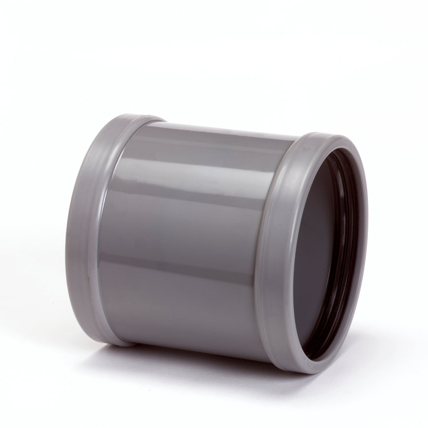 Wavin® PVC-Überschiebmuffe, 2x Muffe, KOMO, SN8, DN 110 mm 