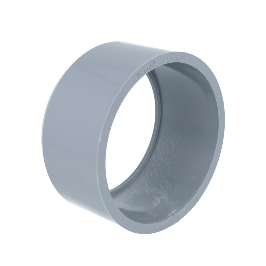 Nicoll verloopring, pvc, centrisch, uitwendig x inwendig lijm, grijs, KOMO, 125 x 110 mm 