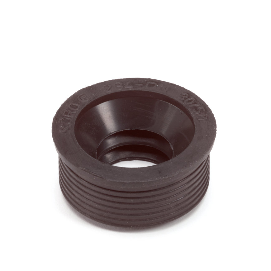 Gummi-Übergangsstück PVC/Metall, schwarz, 40 x 50/40 mm 