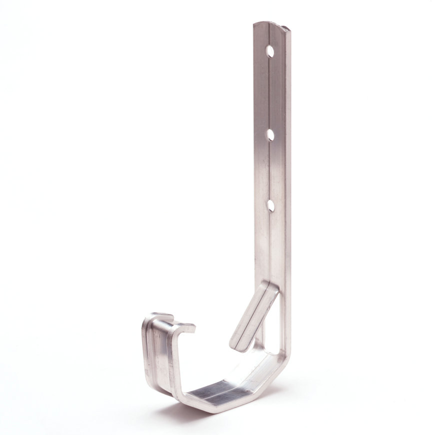 S-lon gootbeugel voor Mini bakgoot, aluminium, nr. 3, 65 mm, grijs 
