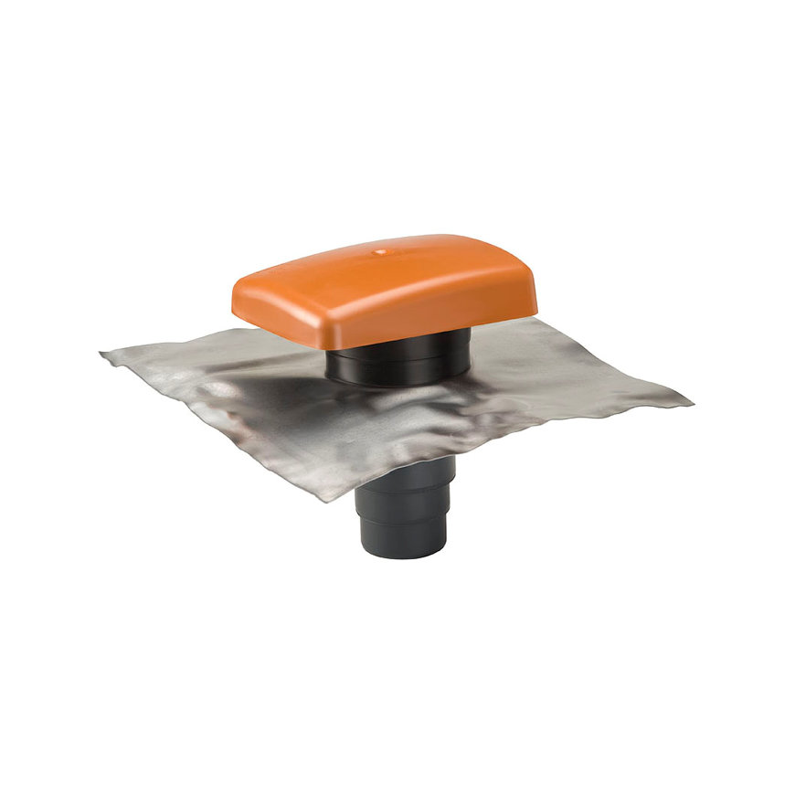 Ubbink ontluchtingspan, voor hellend dak 5 - 55°, type RVT 200, universeel, lood, terracotta