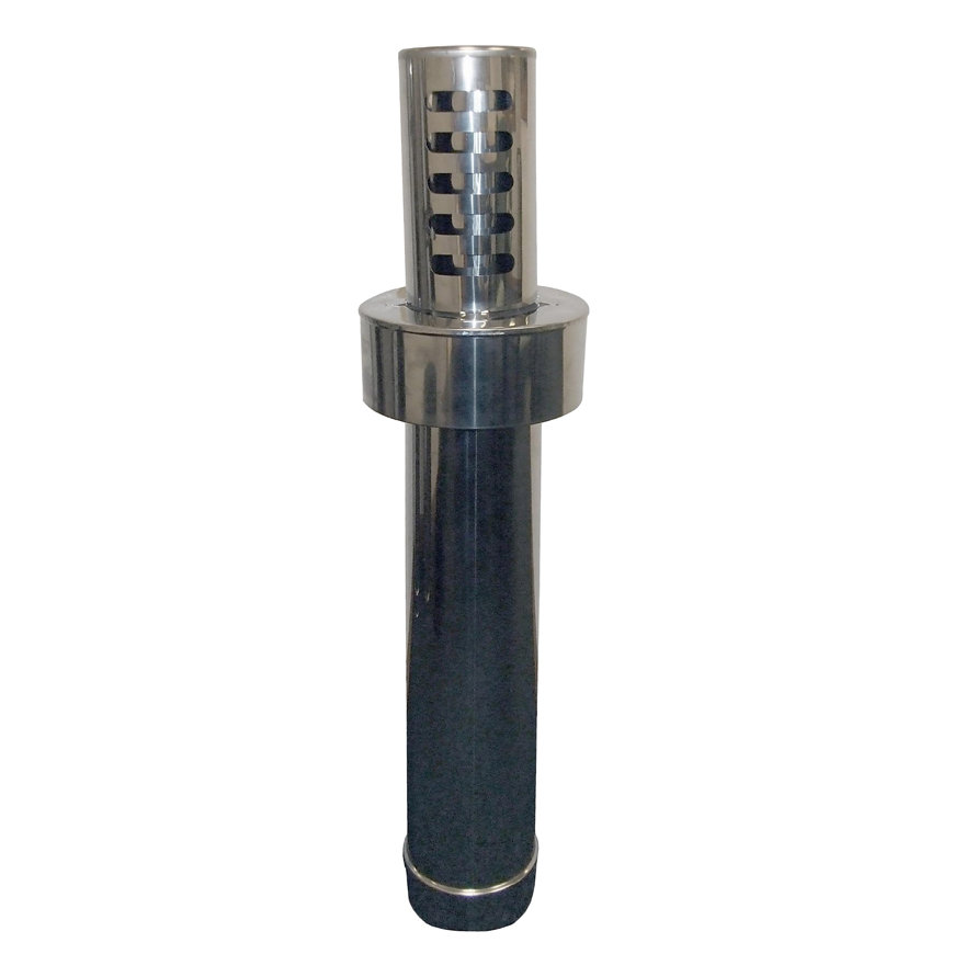 Dinak Diflux pellets, rookgasafvoer verticaal eindstuk, type 010, 80/125 mm, l = 890 mm 