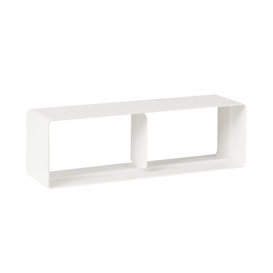 Nedco steekmof voor keukenventilatie, pvc, 2x mof, 204 x 60 mm, dubbel 