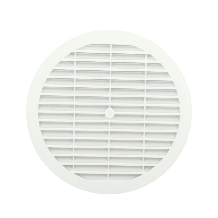 Nicoll ventilatierooster, pvc, Ø 200 mm, wit 