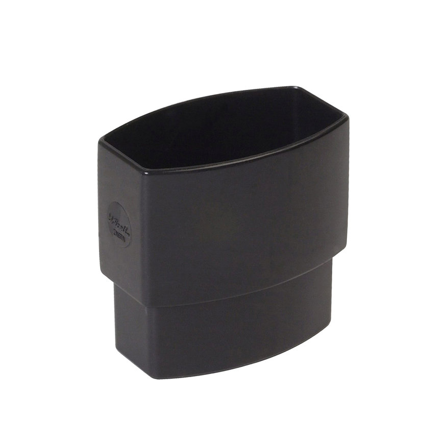 Nicoll Techtan Ovation hwa mof, pvc, inwendig lijm x verjongd spie, zwart, RAL 9011, 90 x 56 mm 
