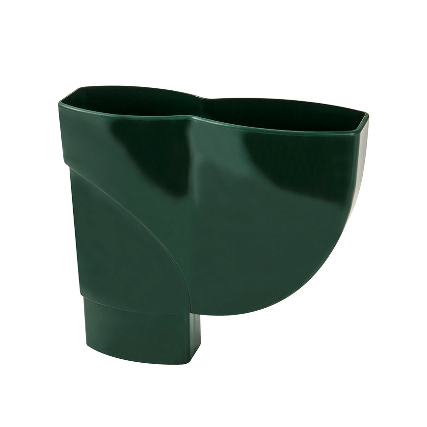 Nicoll Techtan Ovation Regensammler, 2-fach-Ausf., PVC, 2x Klebem. x red. Spitzende, schw., 90x56mm 