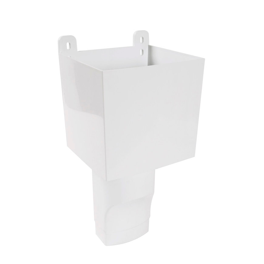 Nicoll Techtan Ovation hwa vergaarbak, pvc, wit, RAL 9010, 105 x 76 mm 