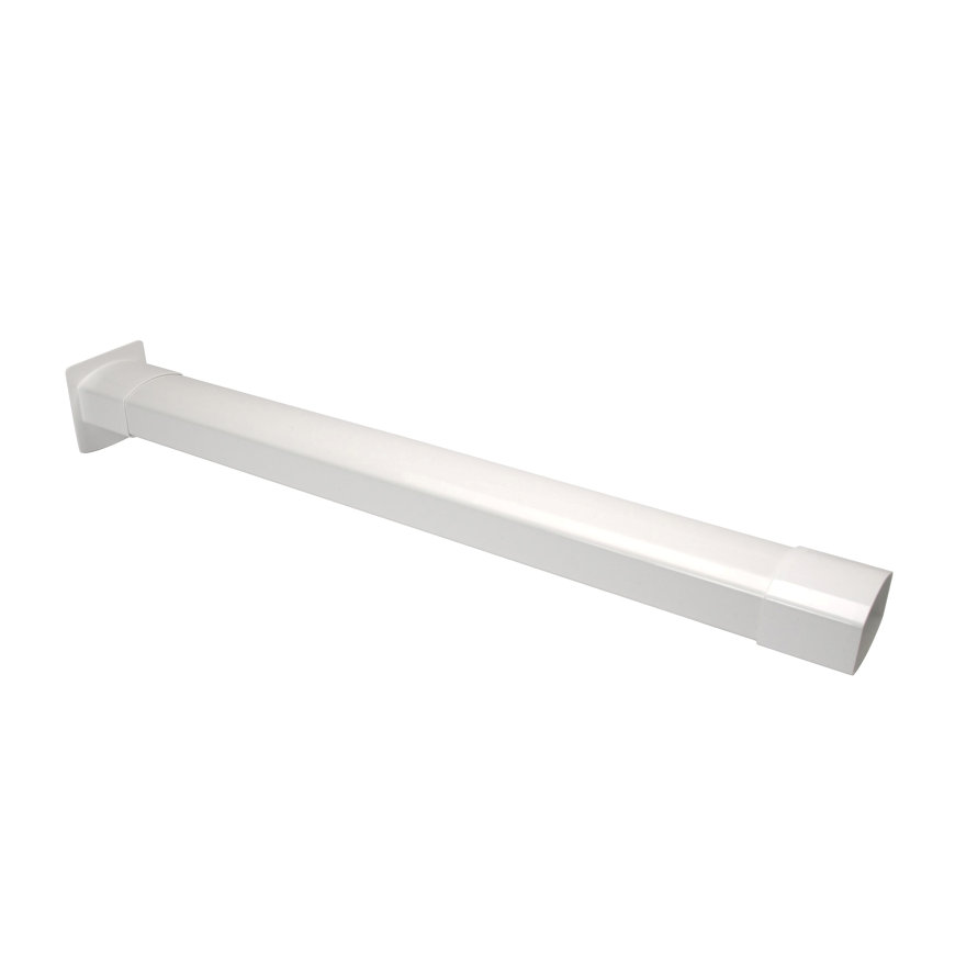 Nicoll Techtan Ovation hwa ondereind, pvc, slagvast, met grondplaat, inw lijm x spie, wit,105x76mm 