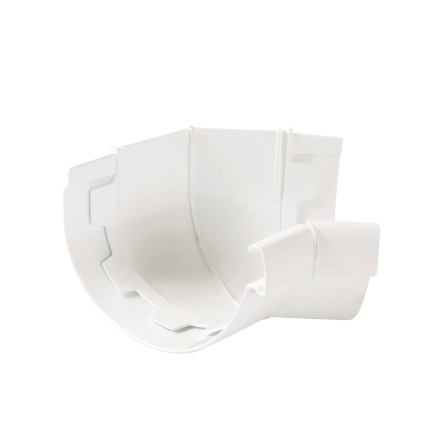 Nicoll Techtan Vodalis binnenhoekstuk voor mastgoot, 135&deg;, pvc, wit, RAL 9010, 140 mm 