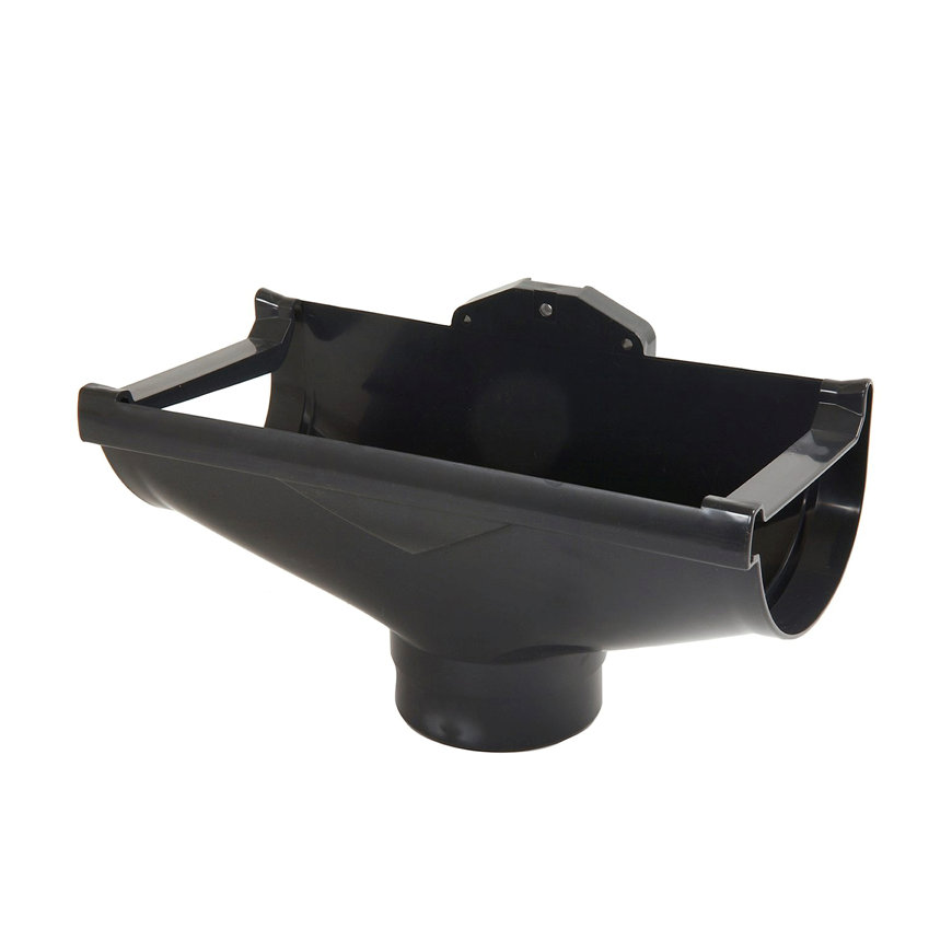 Nicoll Techtan Vodalis gootuitloop voor mastgoot, pvc, centraal, zwart, 140 mm, uitloop 100 mm