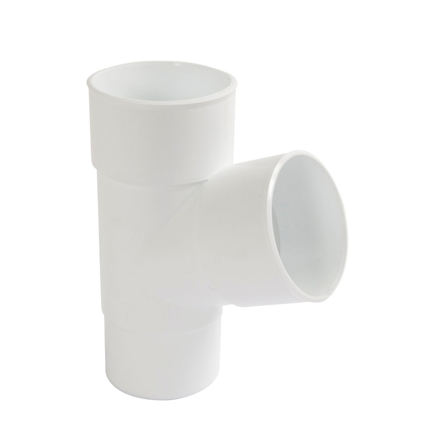 Nicoll Techtan hwa T-stuk 67°, pvc, 2x inwendig lijm x verjongd spie, wit, RAL 9010, 80 mm