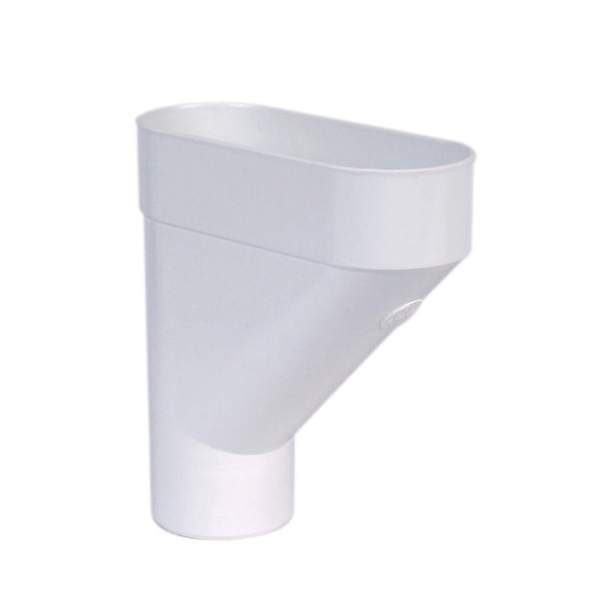 Nicoll Techtan hwa hamvormige verzamelbak, pvc, 2x inwendig lijm x verjongd spie, wit, 80 mm