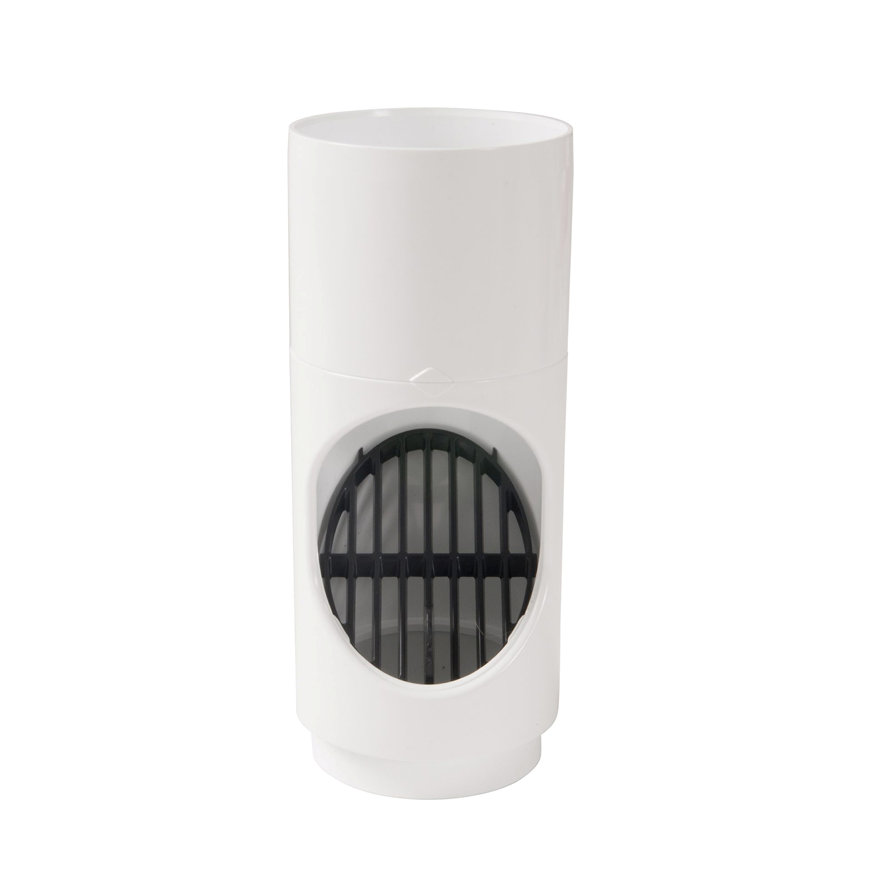 Nicoll Techtan hwa bladscheider, pvc, wit, RAL 9010, 80 mm 