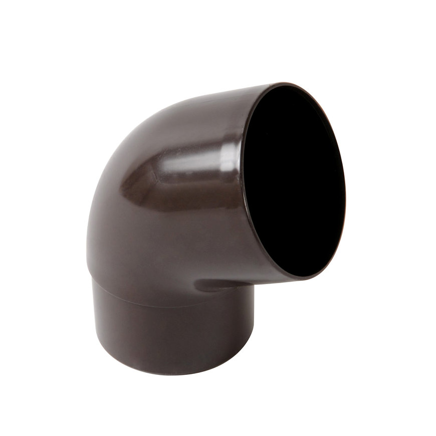 Nicoll Techtan hwa bocht 67&deg;, pvc, inwendig lijm x verjongd spie, bruin, RAL 8017, 80 mm 