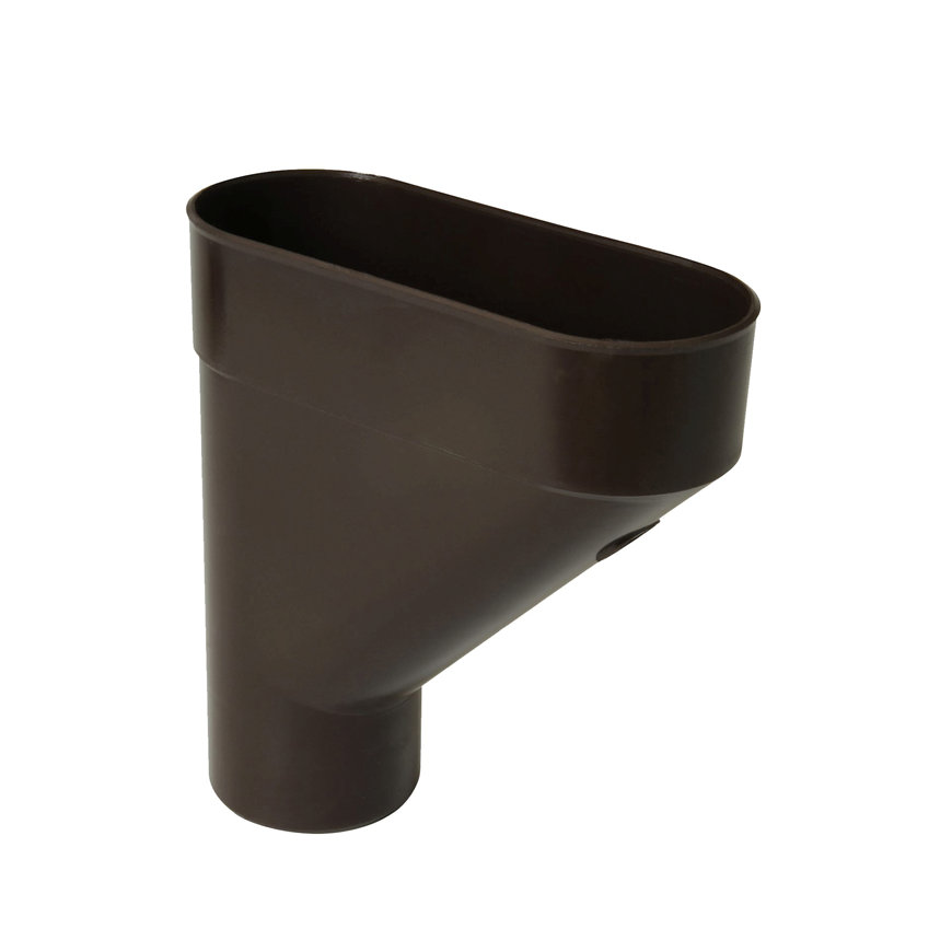 Nicoll Techtan hwa hamvormige verzamelbak, pvc, 2x inwendig lijm x verjongd spie, bruin, 80 mm 