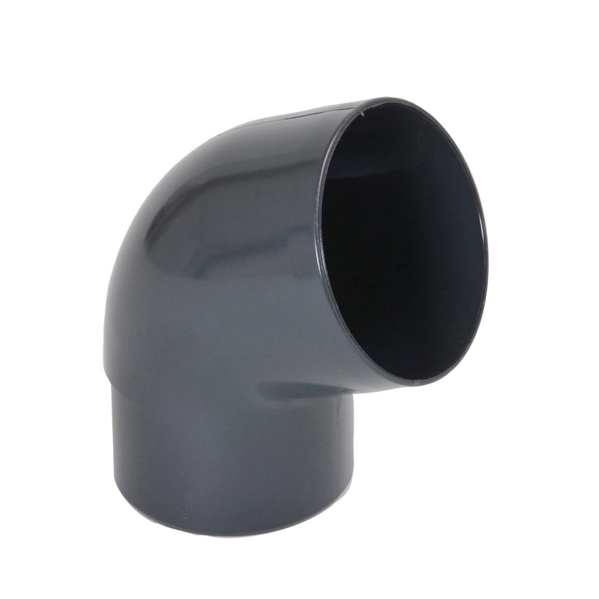 Nicoll Techtan hwa bocht 67°, pvc, inwendig lijm x verjongd spie, antraciet, RAL 7016, 100 mm