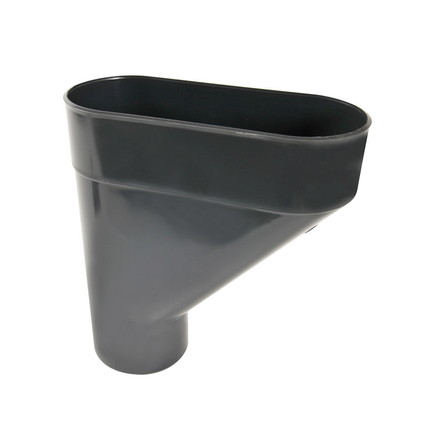 Nicoll Techtan hwa hamvormige verzamelbak, pvc, 2x inwendig lijm x verjongd spie, antraciet, 100mm