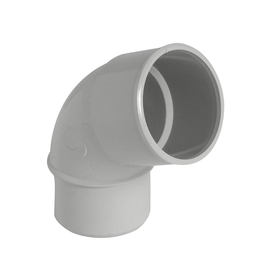 Nicoll Techtan hwa bocht 67°, pvc, inwendig lijm x spie, lichtgrijs, RAL 7047, 50 mm 