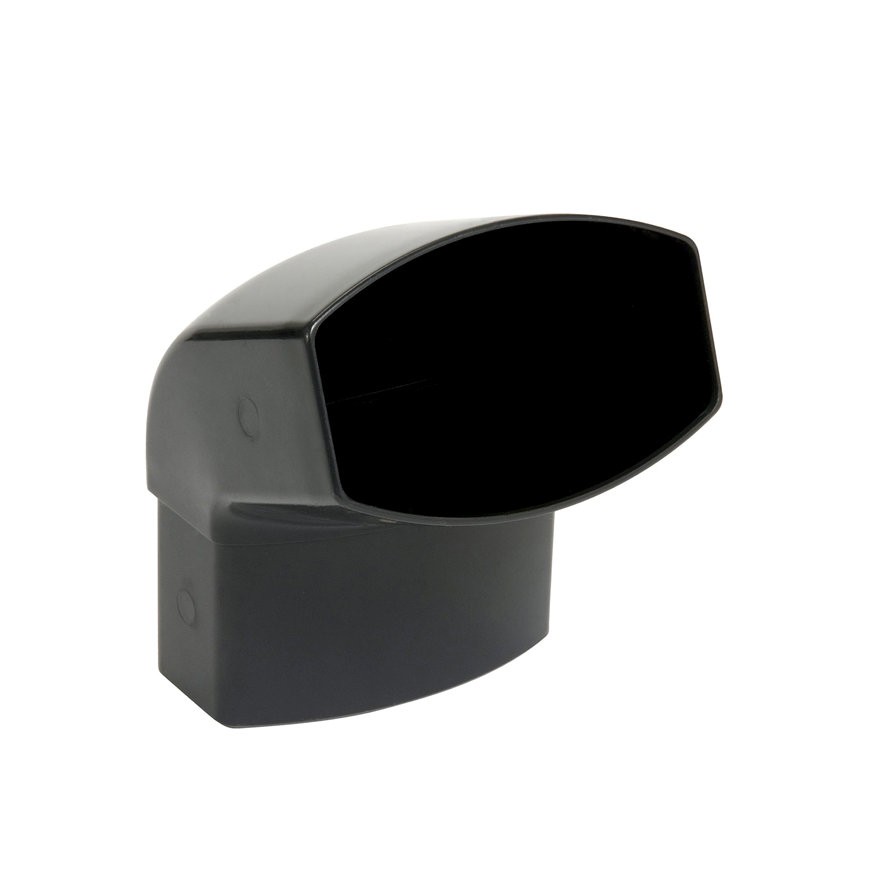 Nicoll Techtan Ovation hwa bocht 67°, pvc, inwendig lijm x verjongd spie, antraciet, 105 x 76 mm 