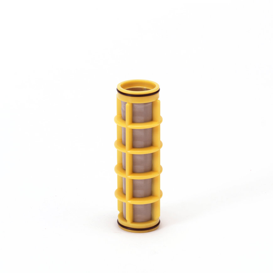 Amiad Zylindersieb für Kunststofffilter ¾", T x L = 31 x 125 mm, Siebperforation 0,10 mm, gelb 