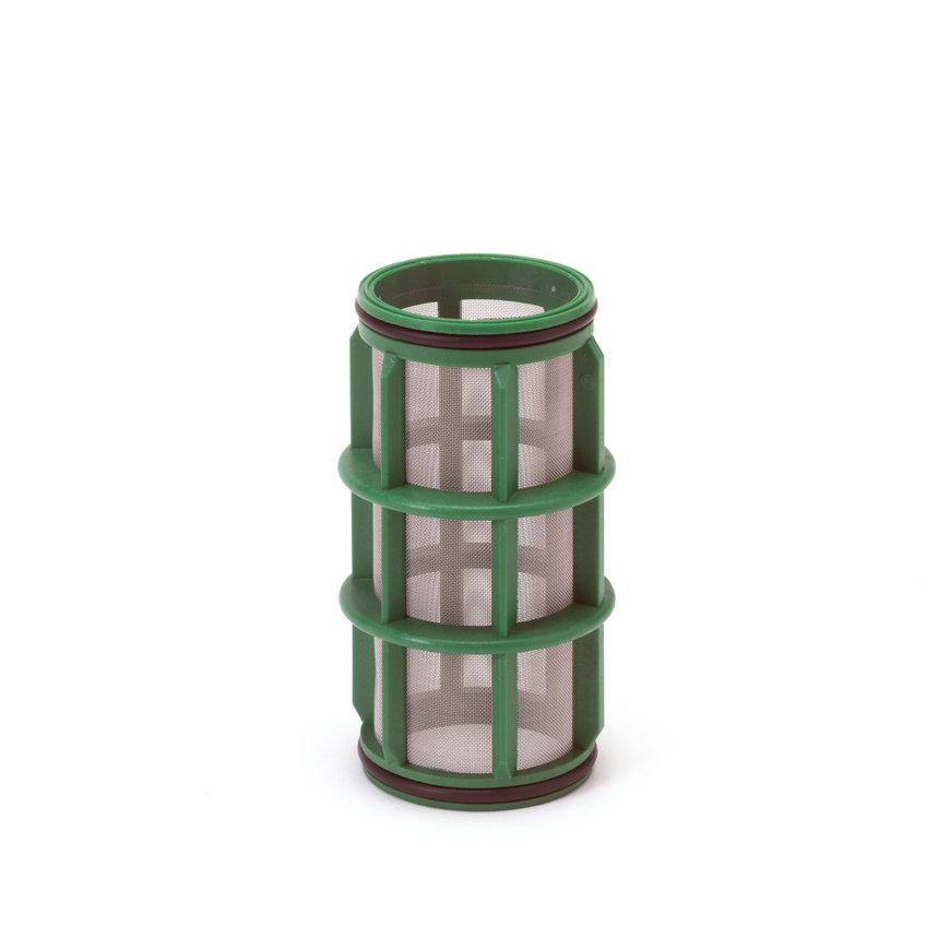 Amiad Zylindersieb für Kunststofffilter 1", T x L = 50 x 125 mm, Siebperforation 0,50 mm, grün 
