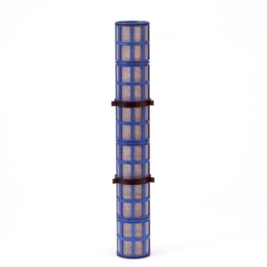 Amiad Zylindersieb für Stahlfilter 4", T x L = 100 x 750 mm, Siebperforation 0,30 mm, blau 