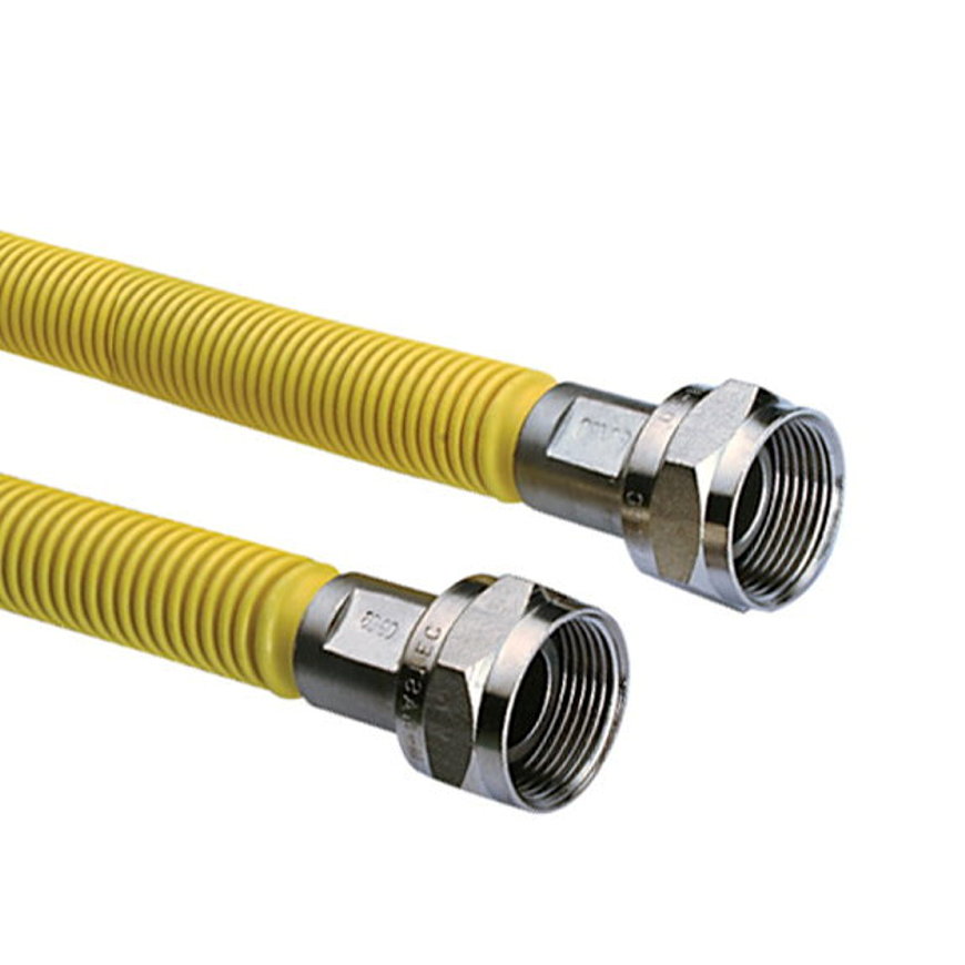 Raminex gasslangset, rvs, Ecoflex, 2x binnendraad, Gastec QA, DN12, l = 120 cm, M24 