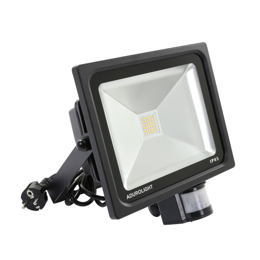 Adurolight® Premium Quality Line LED-Sensorstrahler, Firmio Sensory, 30W, 4000K 