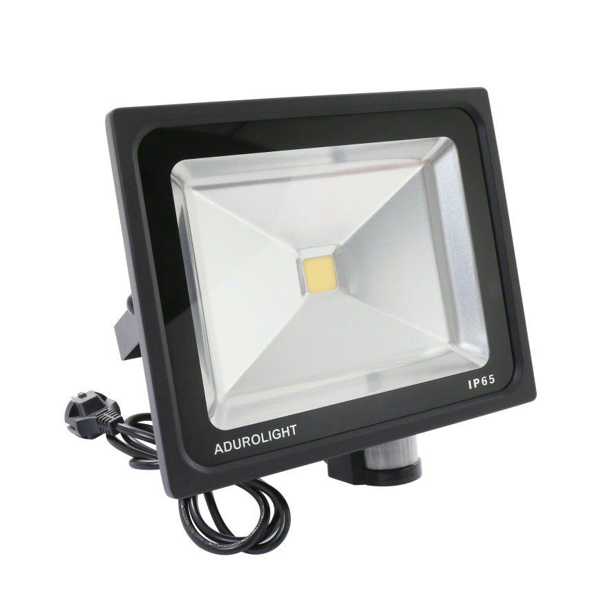 Adurolight® Premium Quality Line LED-Sensorstrahler, Firmio Sensory, 50W, 4000K 