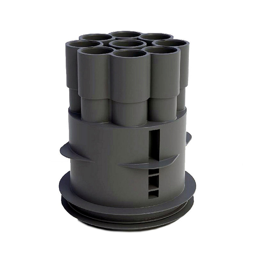 Attema centraaldoos, rond, type CA70R, met tape, 9x 16/19 mm, bodemzijde 