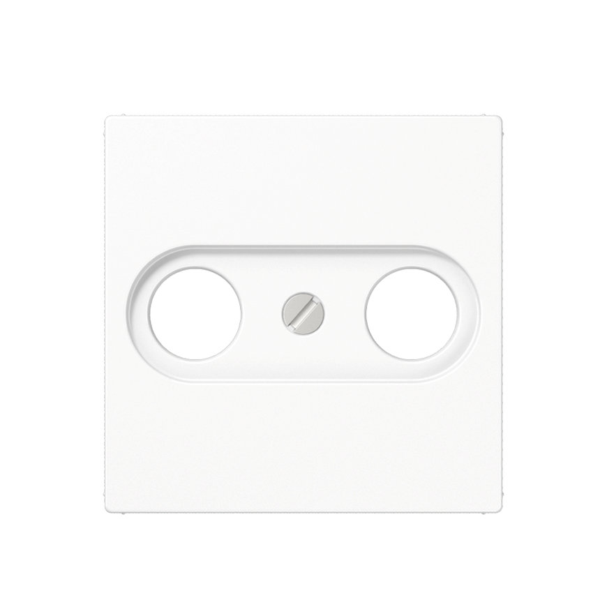 Jung centraalplaat, AS range, voor coax wandcontactdoos, alpin wit 