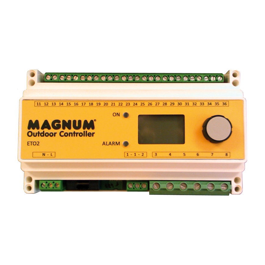 MAGNUM Din rail thermostaat, temperatuur/vocht, ETO2-4550, 3x 16 A, 230 V 