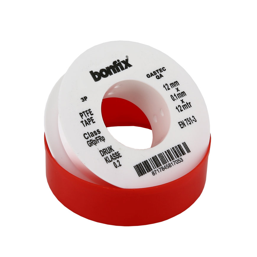 Teflon tape, b = 12 mm, d = 0,1 mm, l = 12 m, per rol, Gastec 