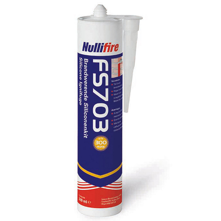 Nullifire brandwerende siliconenkit wit, typeFS703, 310 ml 