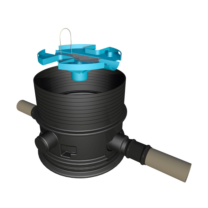 Varitank regenwater filter met schacht, Varitank 150/325, 2x 110/125 mm 