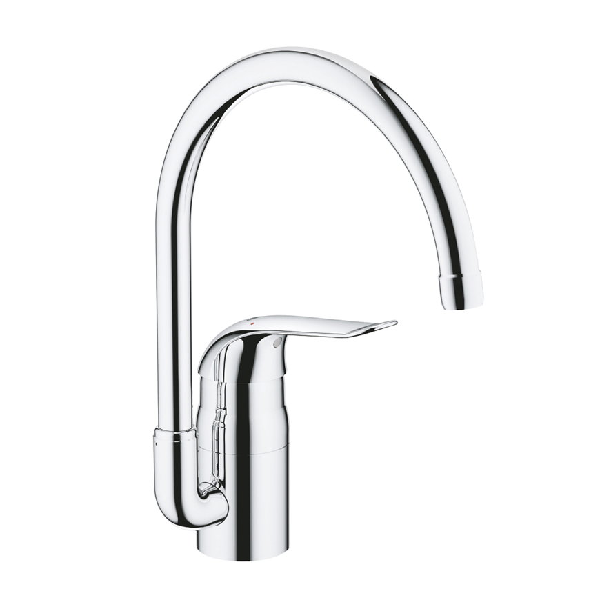 Grohe keukenmengkraan, serie Euroeco, hoog, met hendel, chroom 