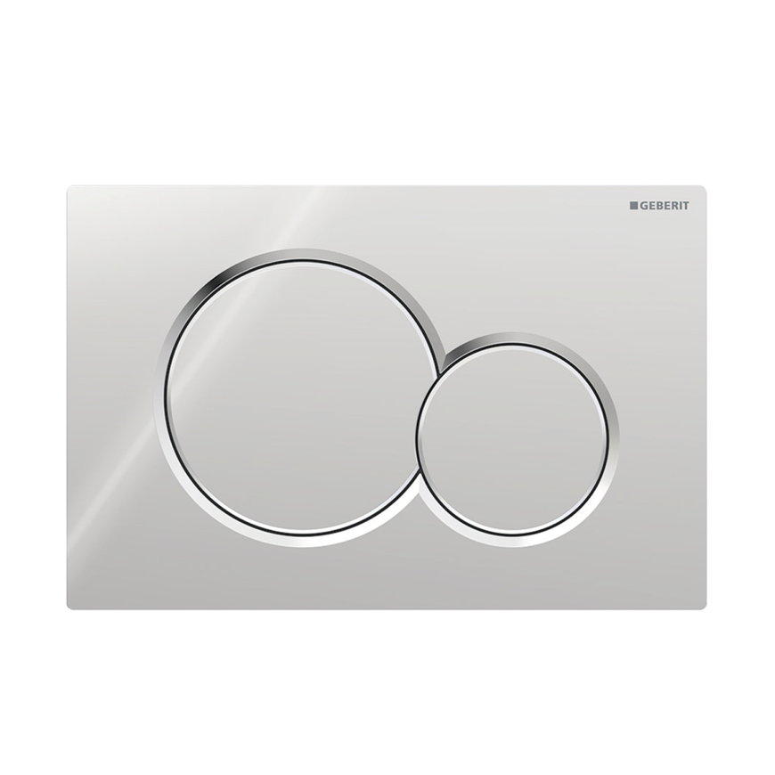 Geberit bedieningspaneel, type Sigma01, kunststof, 2-knops, chroom 
