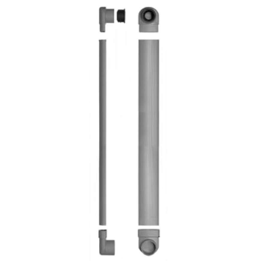 SlimTube Abflussrohr, Modell STE-01, Kürzen möglich, Ø = 50 mm, L x B: 750 x 65 mm 